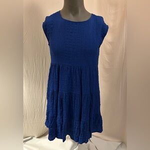 (NWT) Flowy Boho Electric Blue Summer/Travel Dress (Size S)